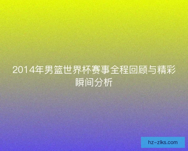 2014年男篮世界杯赛事全程回顾与精彩瞬间分析