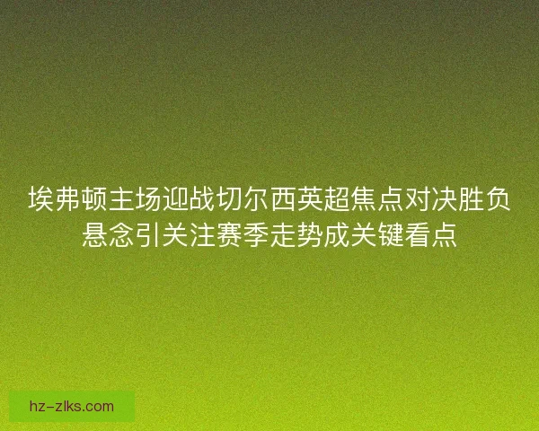 埃弗顿主场迎战切尔西英超焦点对决胜负悬念引关注赛季走势成关键看点